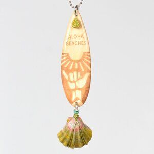 Hawaiian Moonrise Shell window ornament or rear view mirror charm